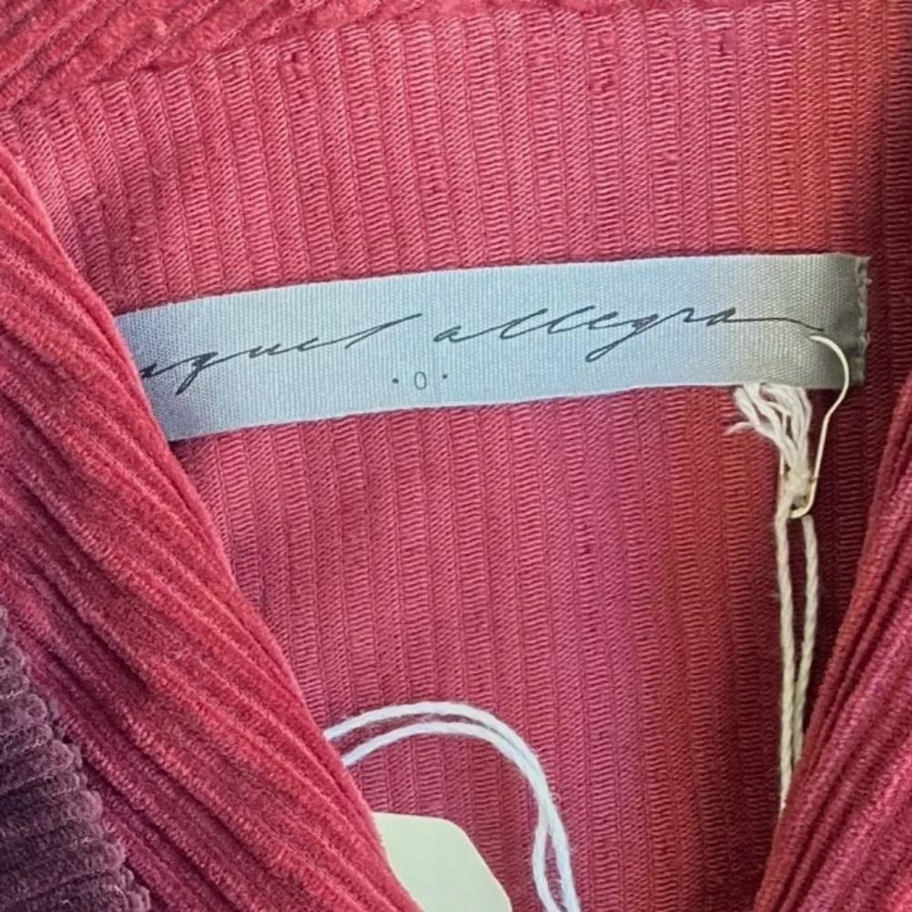 Raquel Allegra Rancho Ombre Wide-Wale Corduroy Swing Coat S Burgundy NWT - Picture 5 of 10